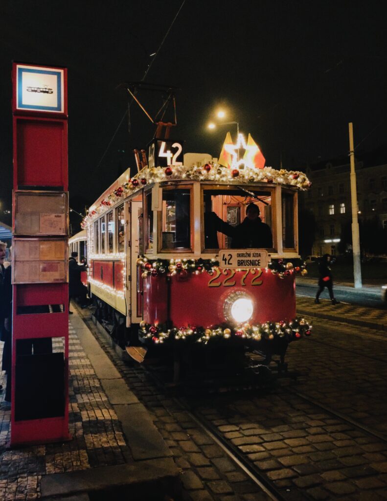 La ligne de tram 42 à Prague